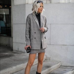 Oversized Plaid Blazer - Candidly Chan